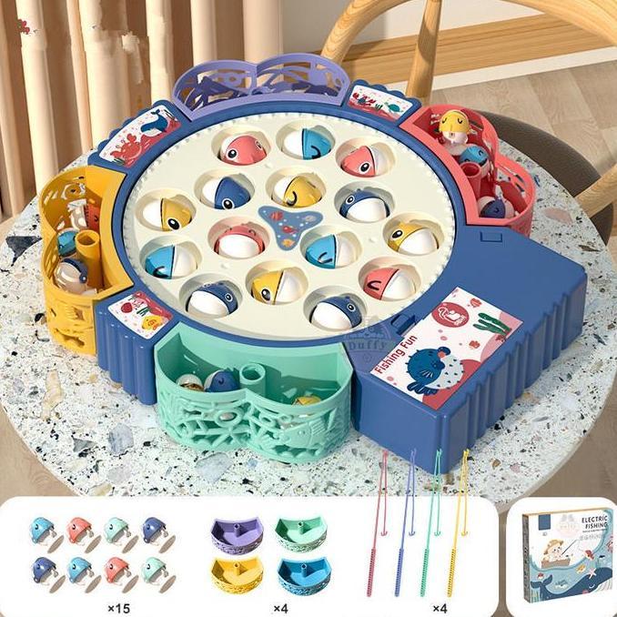 Kit- Duffy Toys Mainan Anak Fishing Game Isi Mainan Pancingan Ikan Anak Go Fishing