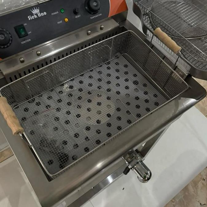 Deep Fryer Mesin Penggorengan Listrik Ich-Ef24 Kapasitas 24 Liter 3000W Stainless Steel 304 Food Gra