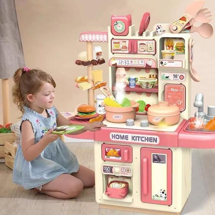 Kit- Leyi Mainan Masak Masakan Jumbo 34Pcs Lengkap Perempuan Masak Masakan Simulasi Lengkap Set Play