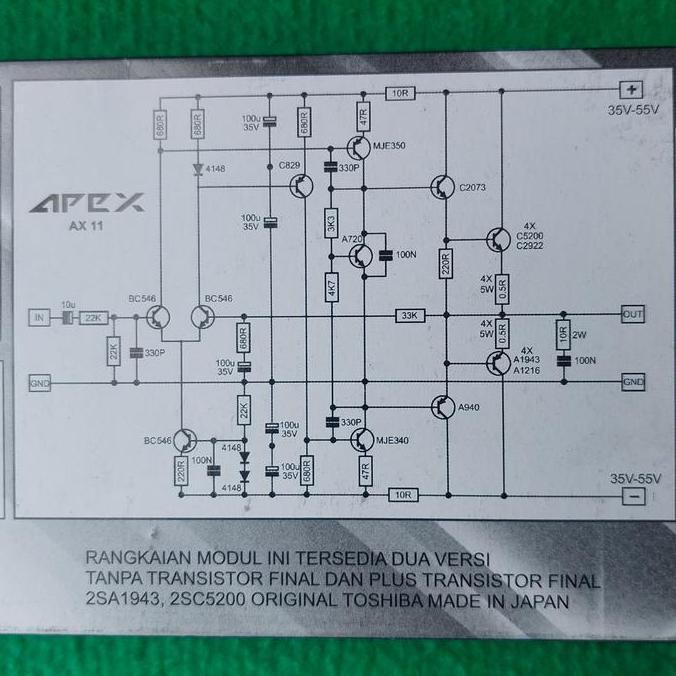 KIT PCB PLATINUM APEX AX11 MK3 STEREO POWER AMPLIFIER 500W SOUND BLAZER OPEN YIROSHI stereo 4 transi