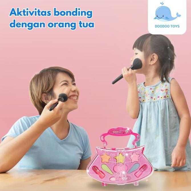 Kit- Mainan Anak Cewek - Mainan Anak Makeup Tas - Mainan Komestik Anak Bentuk Tas - Perempuan Makeup