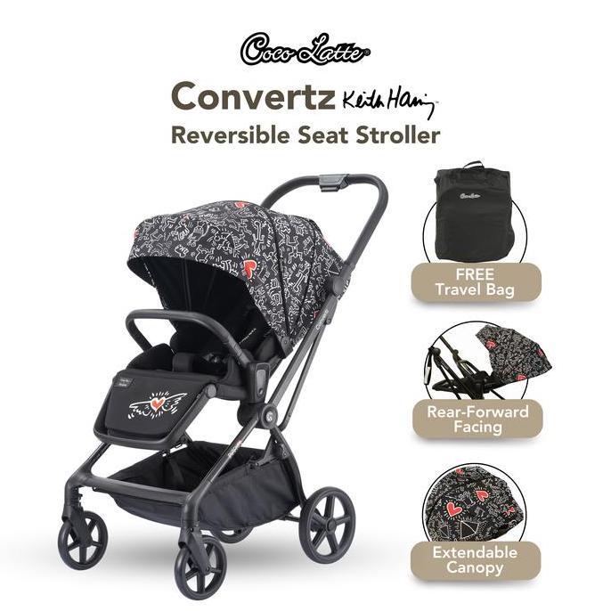 COCOLATTE | KEITH HARING Convertz Black Stroller