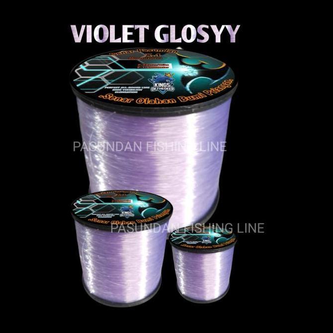 PASUNDAN FISHING LINE WARNA VIOLET GLOSSY (ROL BESAR) BENANG TALI SENAR PANCING  ANTI KRITING  PANJA