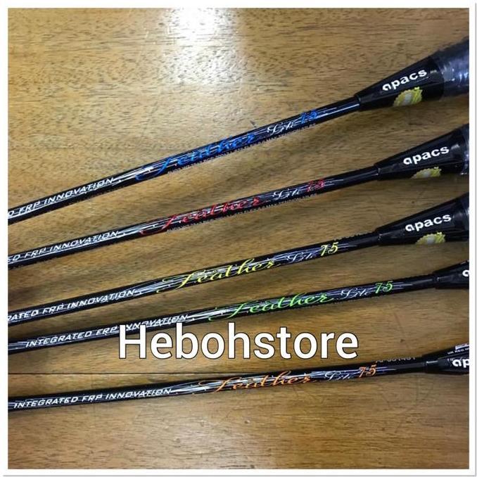 st_projector Raket Badminton APACS NEW FEATHER LITE 75 free grip ORIGINAL Diskon