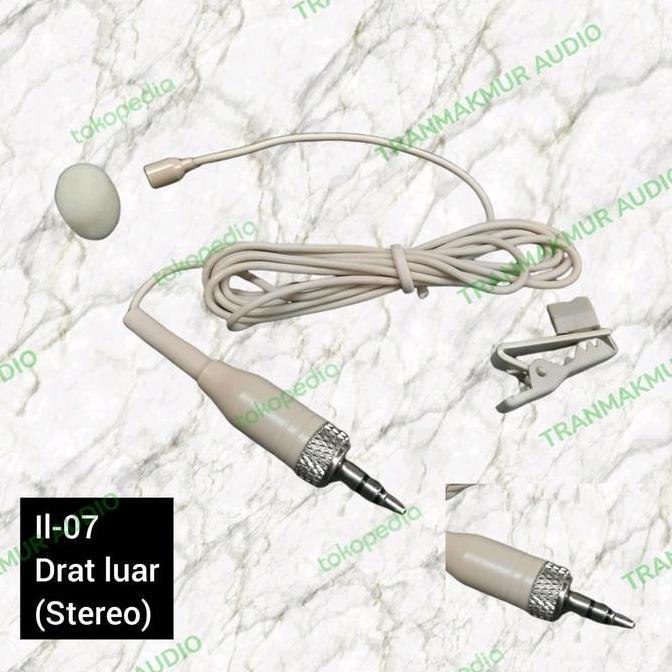 MIC JEPIT CLIP ON MINI KABEL JACK 3,5MM DRAT LUAR STEREO TRAN27
