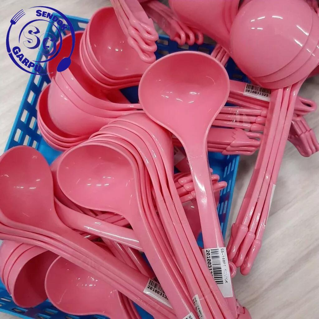Sendok Soup Pink Golden Lemon Plastik Centong Ss-148/Ss-147