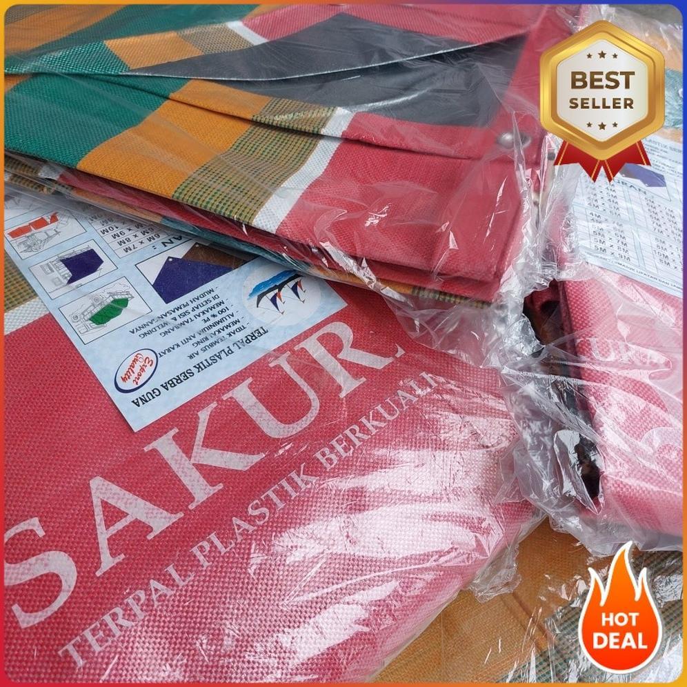 Terpal Tenda Jadi Sakura A12 Pelangi 3X5 Meter Tebal Anti Air Dan Panas