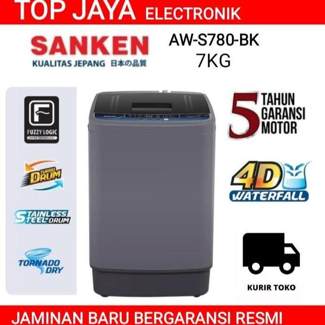 MESIN CUCI SANKEN 7KG 1 TABUNG AW-S780BK/SANKEN MESIN CUCI 1 TABUNG 7KG AW-S780BK NEW SERIES