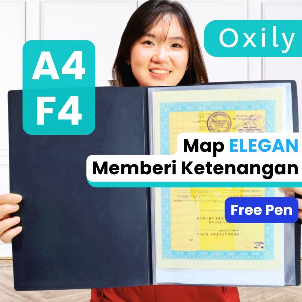 TOPLA Map Dokumen Clear Holder BESAR ANTI AIR  F4 A4 Document Keeper File Plastik Ijazah Berkas