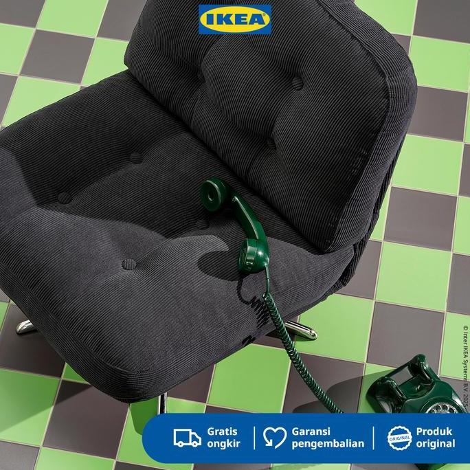 Terlaris Ikea Dyvlinge Kursi Santai Bisa Berputar Kelinge - Hitam