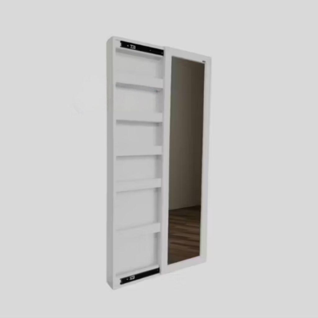 Lemari Makeup Full Body Cermin Standing Tempel Dinding