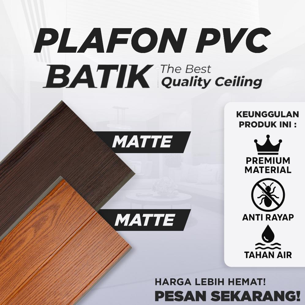 Plafon PVC Minimalis Matte Kasap Lebar 20cm - Batik Plafon