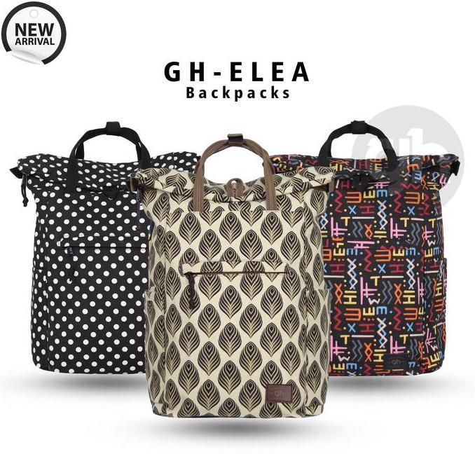 GH-Bag Tas Ransel Wanita Tas Kuliah Sekolah Tas Laptop ELEA Backpack