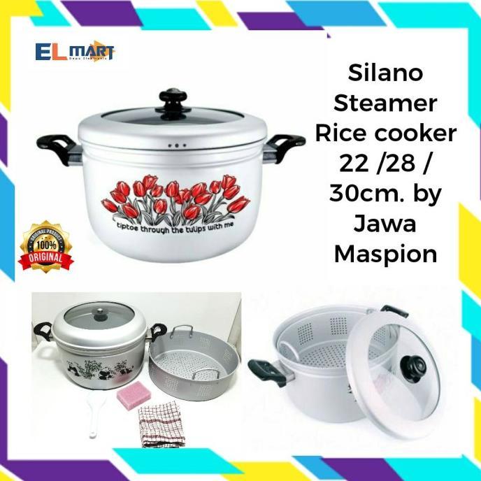 NEW Maspion Panci Kukus Silano Steamer Rice Cooker Serbaguna 22cm 28cm 30cm [terbaik][terlaris]