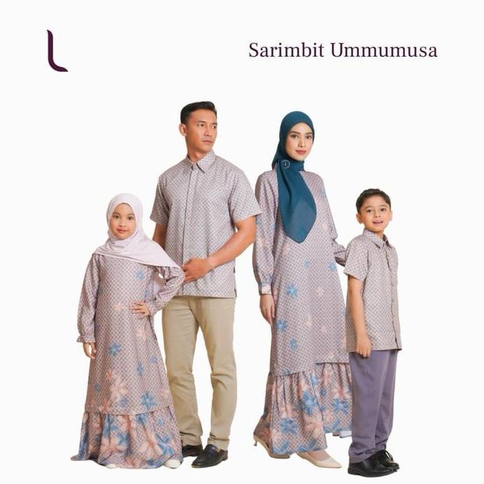 Gamis Ruffle Ummumusa Elzatta Sarimbit 2026 Couple Keluarga