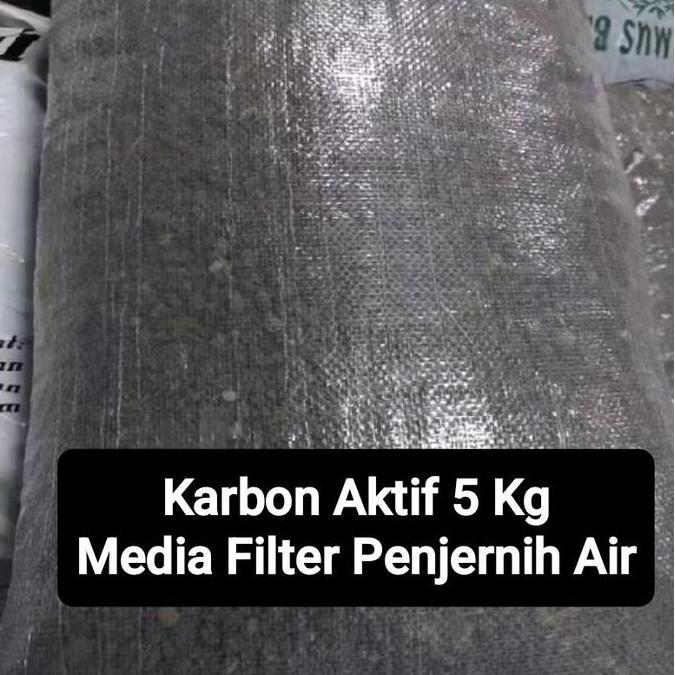 Karbon Aktif Kelapa Sawit 5 Kg, Media Filter Air Penyerap Bau, Media Penjernih Air Super Grade A Wat