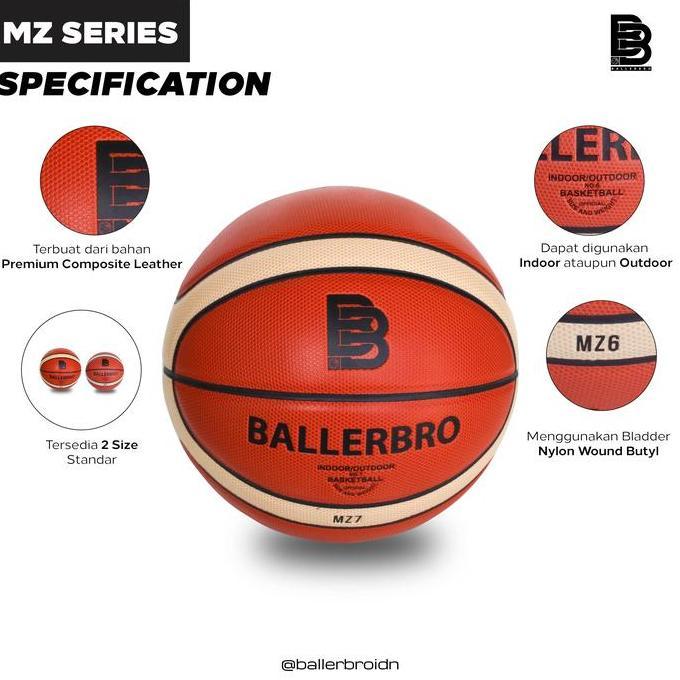 Bola Basket Kulit Ballerbro MZ Series (Leather) MZ7 & MZ6 BS