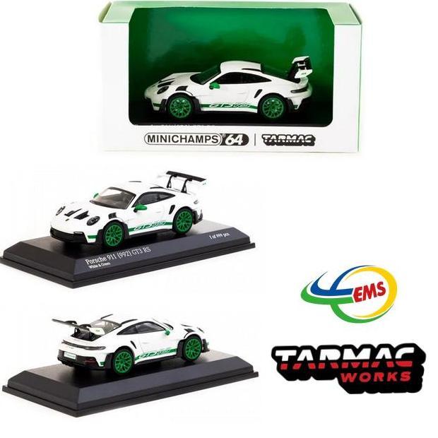 Termurah T64Mc-005-Wg - Tarmac Works X Minichamps 1/64 Porsche 911 (992) Gt3 Rs White/Green