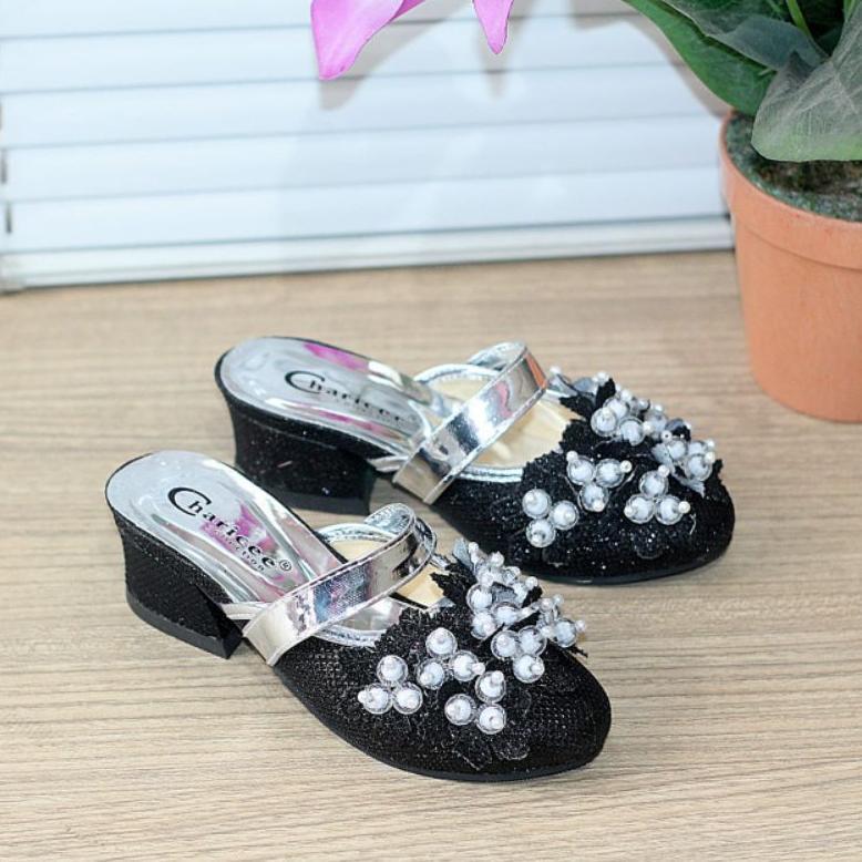 Free Ongkir Rosalina [Cod]Sandal Pesta Anak Perempuan Bapau Mute Anti Slip