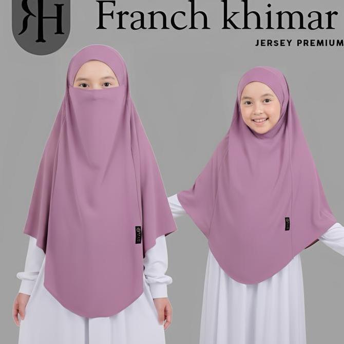 Hijab French Khimar Anak Jersey Premium I Hijab Cadar Anak