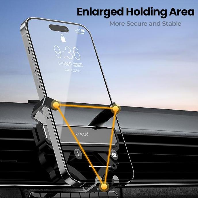 Sorio- Uneed Car Holder Handphone Air Vent Smartphone Car Mount Holder Uph301
