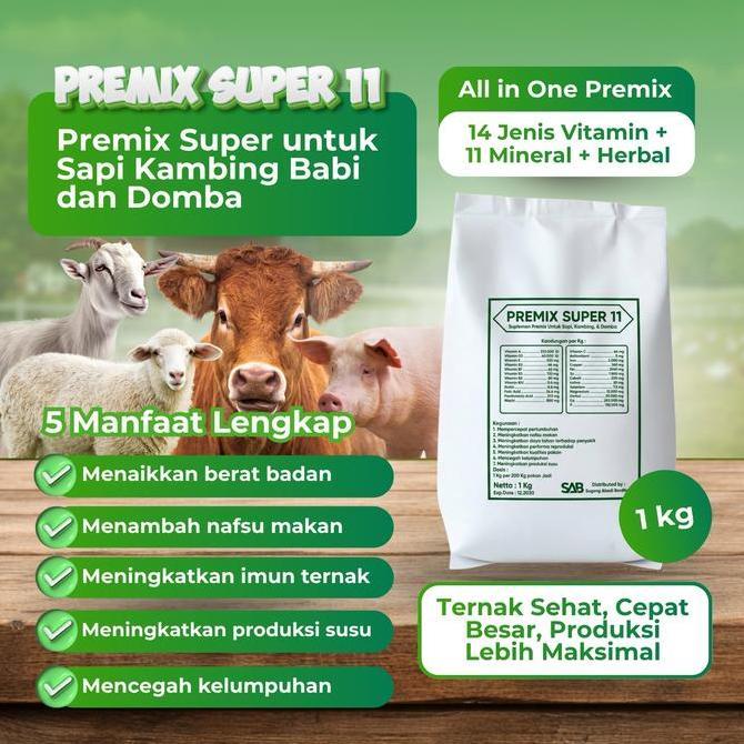 Super Premix 1 Kg - Suplemen Curcuma Untuk Kambing - Premix Kambing - Premix Sapi - Premix Domba All