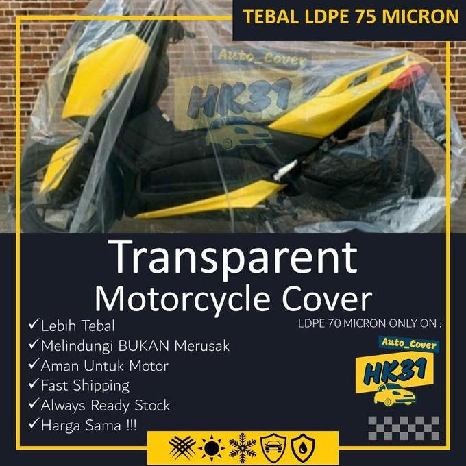 SARUNG MOTOR TRANSPARAN - COVER MOTOR TRANSPARAN PREMIUM TEBAL