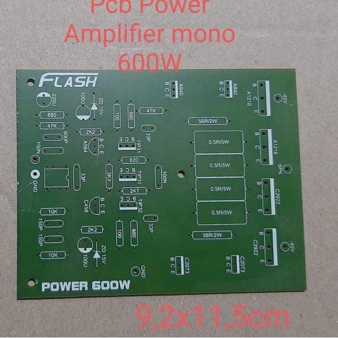 monggo] PCB Power Amplifier Mono 600 watt | pcb 600w PA Mono merk Flash