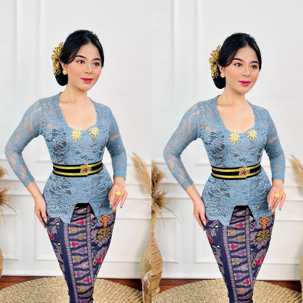 kualitas super (bisa cod) one set kebaya sofia strait/setelan kebaya sofia/kebaya brokat sofia/kebay