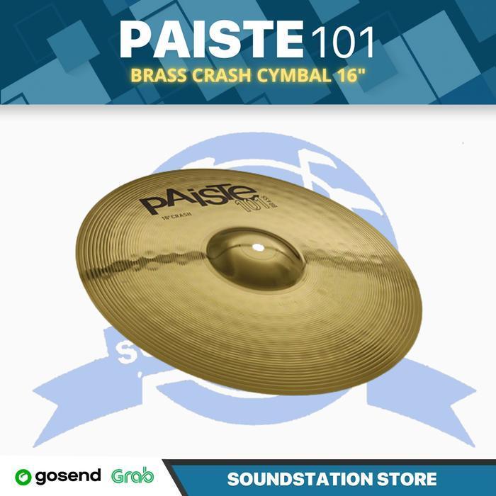 PAISTE 101 16" BRASS CRASH CYMBAL - CYMBAL DRUM ORIGINAL DAN TERPERCAYA