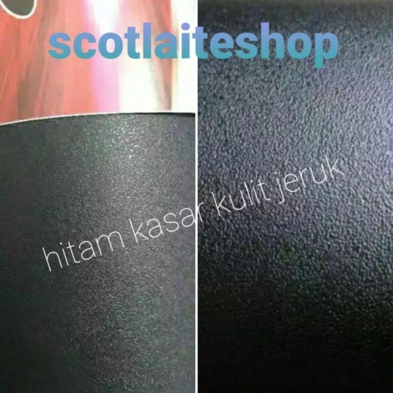 NEW ARRIVAL stiker skotlet hitam doff kasar motif kulit jeruk L45cm