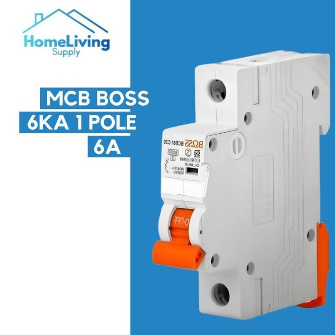 MCB BOSS  6KA 1PHASE 6A 10A 16A 20A 32A 40A - IEC60898 SNI 04.6507.1 AUTO27