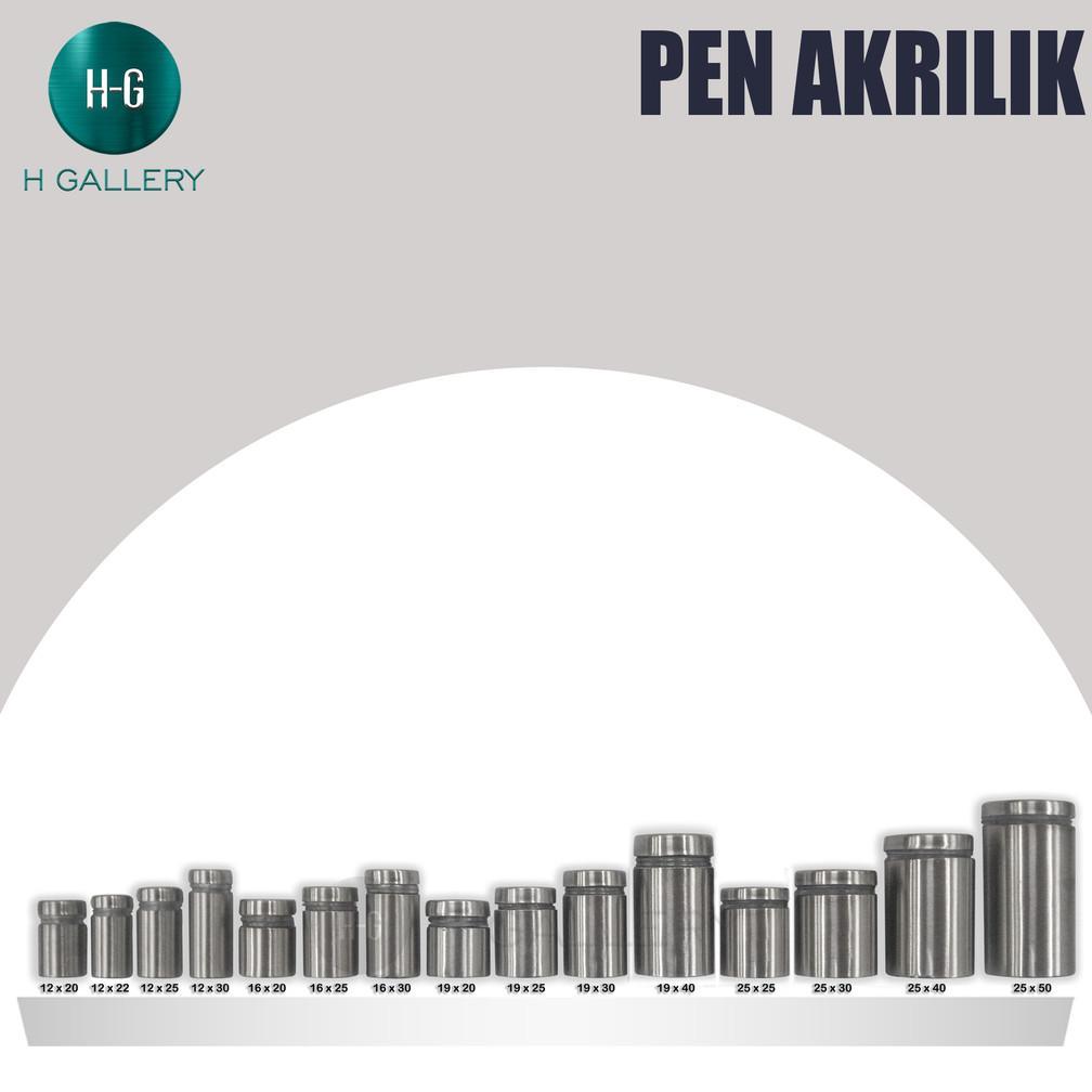 PEN IKLAN STAINLESS / PEN BAUT AKRILIK / SIGN BOARD - 12 X 20 12 X 22 12 X 25 *S