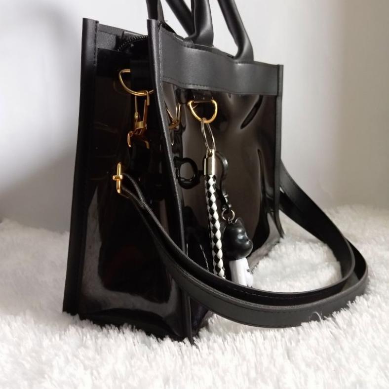 PREMIUM tas handbag mika tebal warna hitam