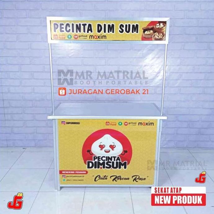 Terlaris Booth Portable Gerobak Lipat Aluminium