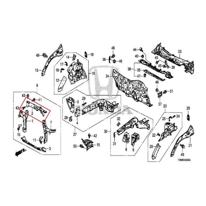 Panel Bullhead Honda CRV 2013-2015 Original murah