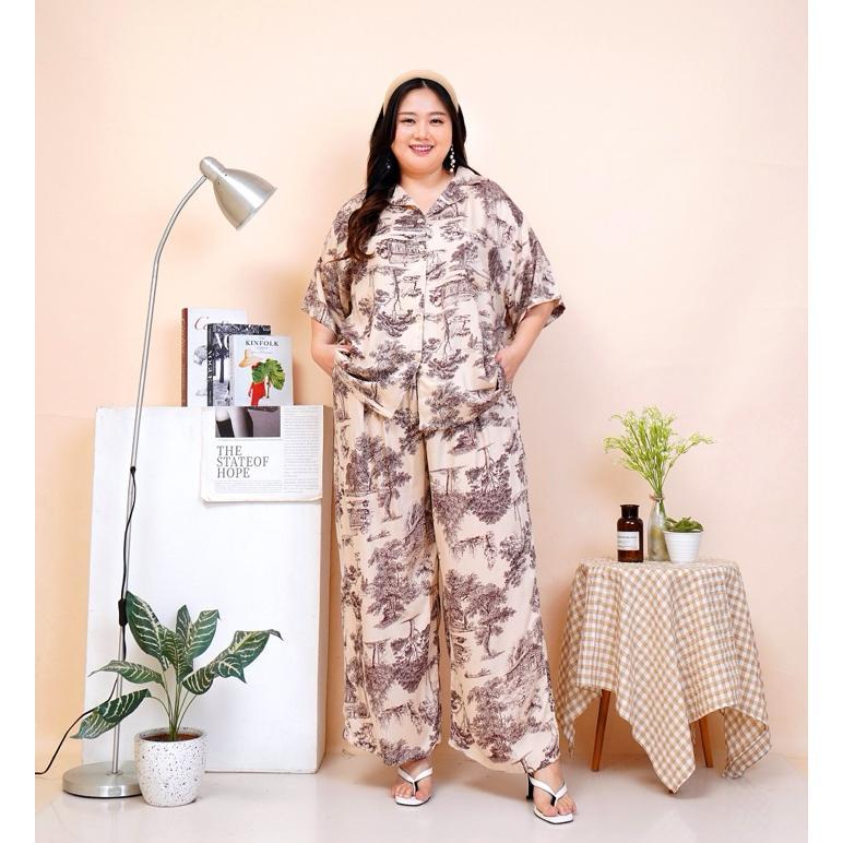 BESTPROMO SETELAN JUMBO RAYON LD 140CM/ONE SET JUMBO LD 140CM/SETELAN PIYAMA JUMBO