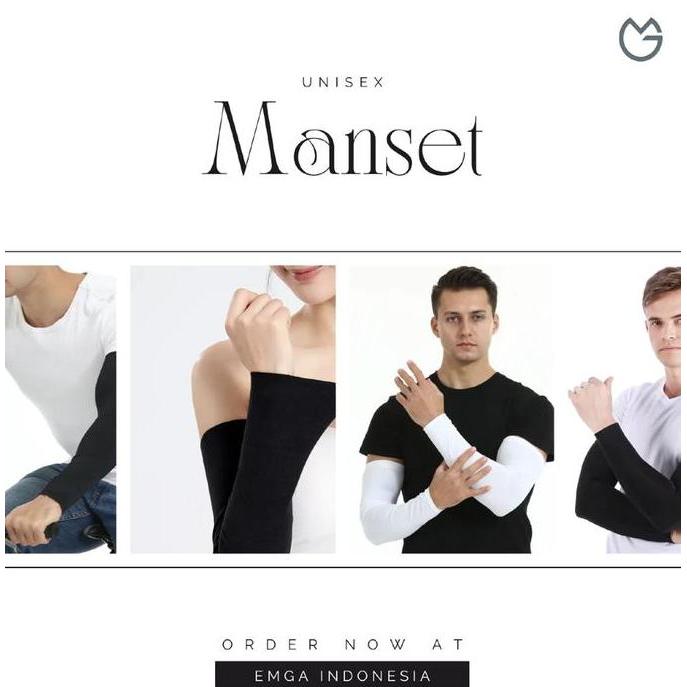 Manset Tangan Pria Wanita Emga MT1K Panjang Polos Pelindung Lengan Pendek Arm Sleeves Unisex Muslima