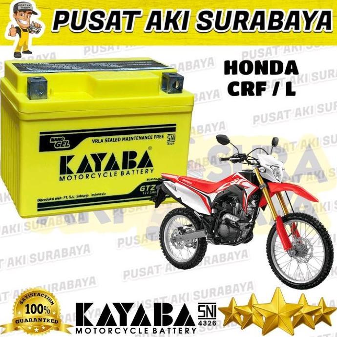 ACCU KERING ASLI ORIGINAL AKI KYB GTZ5S KAYABA GTZ5S 5 AMPER MOTOR TRAIL HONDA CRF 150 CRF L VERZA M