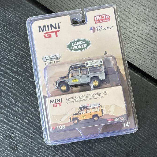 CHASE MINI GT 108 LAND ROVER DEFENDER 110 CAMEL TROPHY WINNER UK TTMT