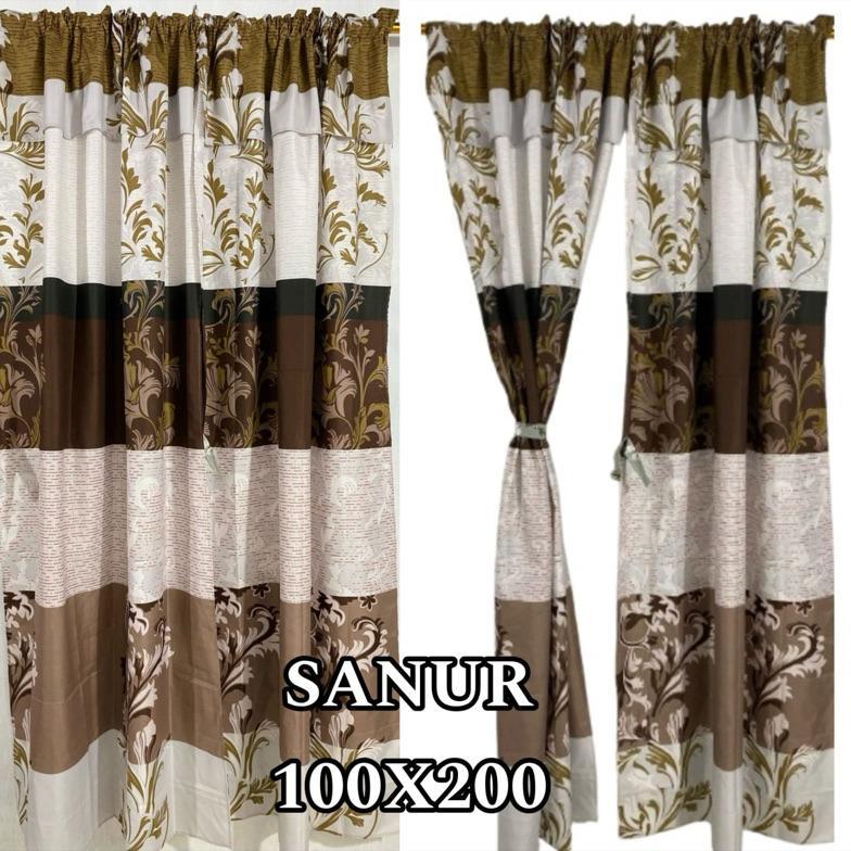 Gorden Serut Motif dan Polos Gorden Serut Poni