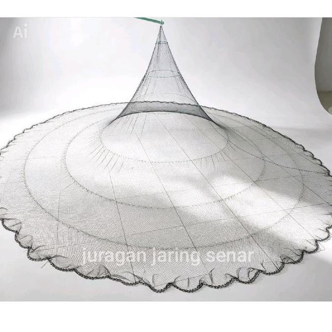 Jala ikan , jala lempar 3 meter bahan nilon / benang bisa untuk udang,  jala laut, jala sungai, jala