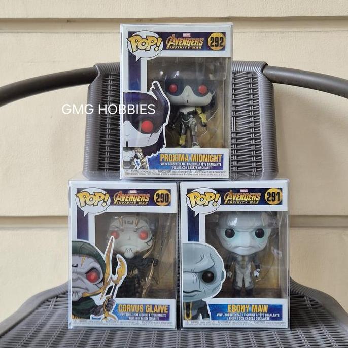 HOT SALE FUNKO POP AVENGERS INFINITY WARS 290 CORVUS GLAIVE - 291 EBONY MAW - 292 PROXIMA MIDNIGHT A