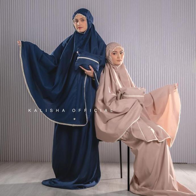 Kalisha - Alana Prayer Set Series Mukena Katun Polos Renda