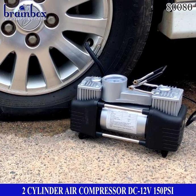 Kompresor Angin 2 Silinder Pompa Angin Mini Heavy Duty Air Compressor FAB