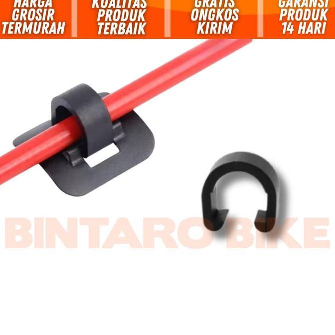 Promo Clamp C Plastik Penjepit Kabel Shifter Rem Sepeda Klem Frame Sepeda Lipat Roadbike Mtb Dll Cod
