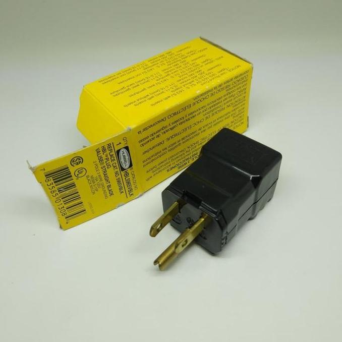 TERMURAH - Power plug , us plug hubbell kaki 3, konektor power cord audio