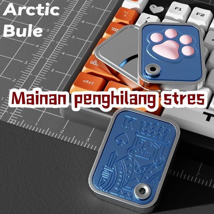 Promo Fidget Hand Spinner Arctic Bule Dekompresi Mainan Push Card Kartu Remi Cakar Kucing Anti Stres