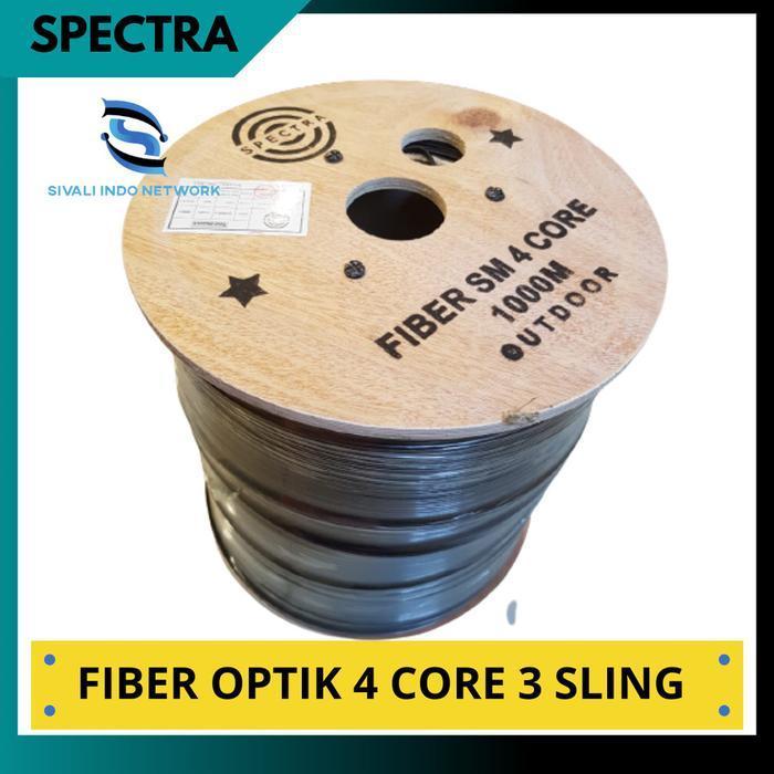 KABEL FO FIBER OPTIK 4 CORE OUTDOOR 1000 METER ORIGINAL DAN TERPERCAYA