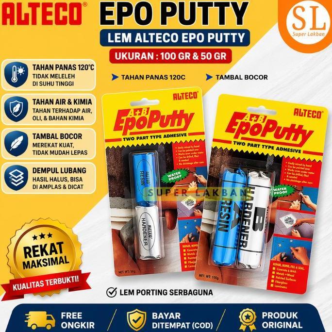 Lem Toren Lem Pipa Alteco EpoPutty Sangat Efective Menutup Bocor Pipa Kitchen Sink Wastafel Tank Air